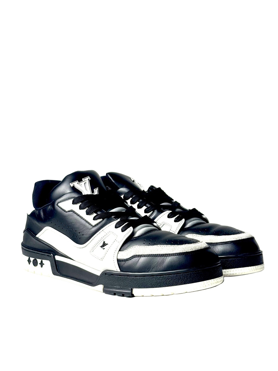 Louis Vuitton Trainer Calf Leather Black & Grey Sneakers
