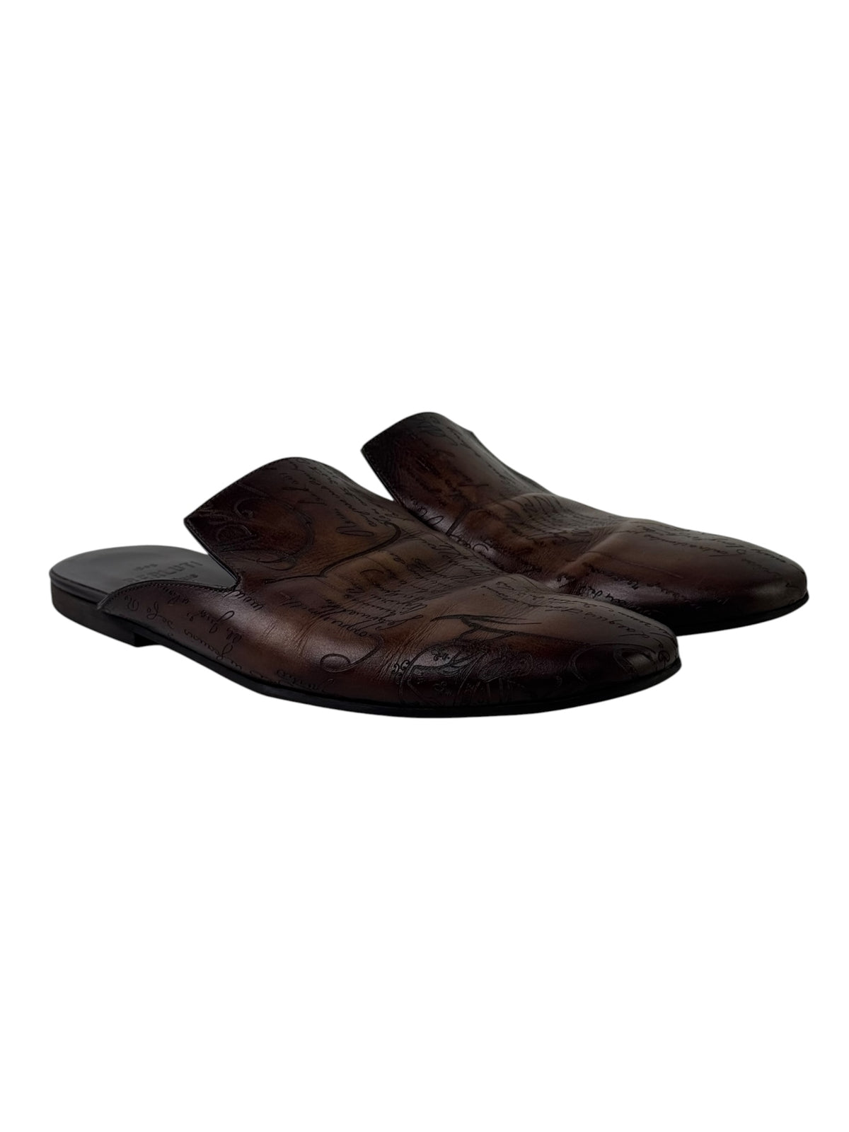Berluti Scritto Chyrus Brown Mules
