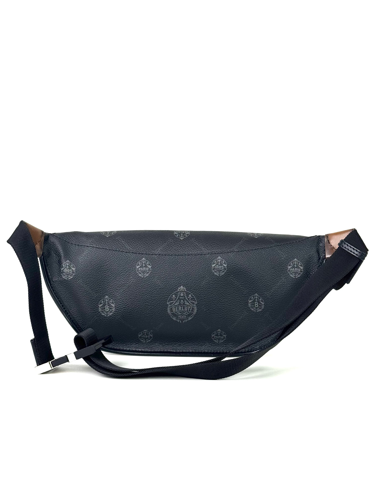Berluti Kriss Van Assche Leather Trimmed Canvas Logo Waistbag