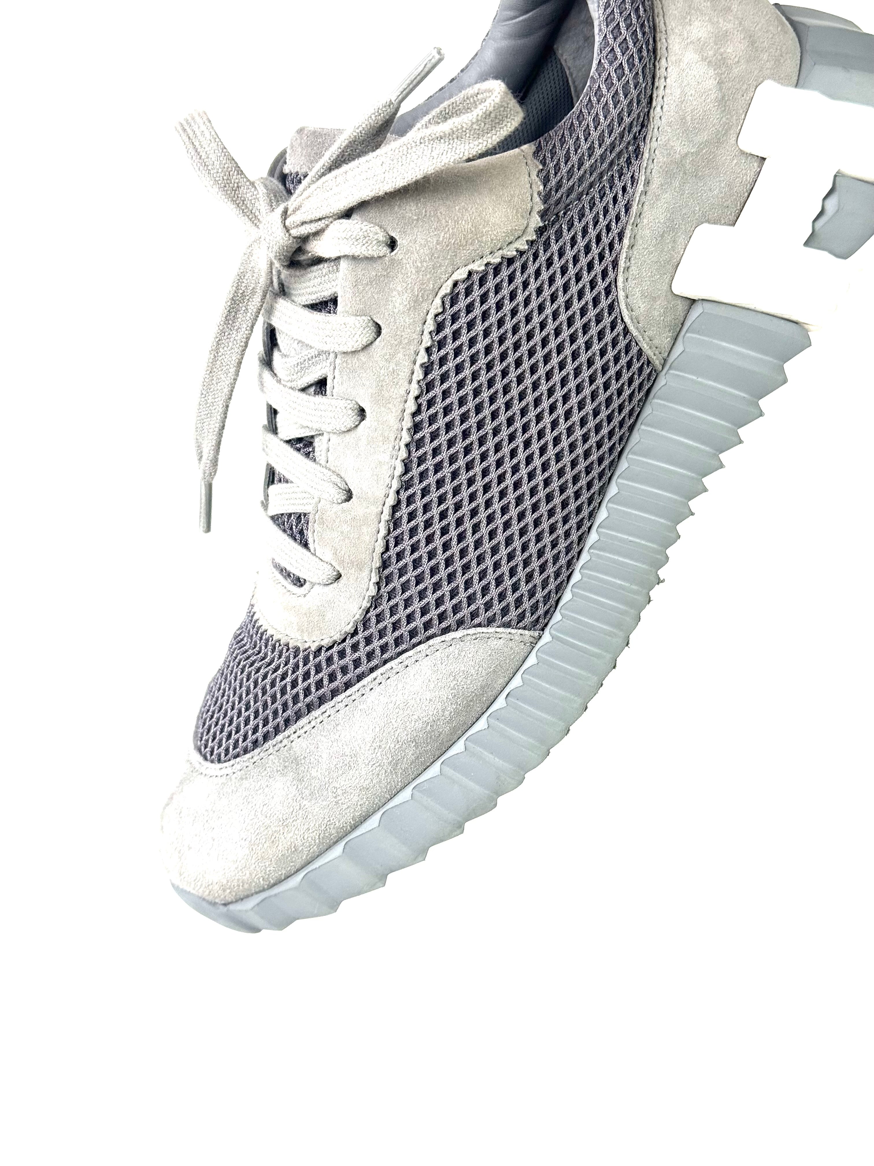 Hermès Bouncing Grey Mesh Sneakers