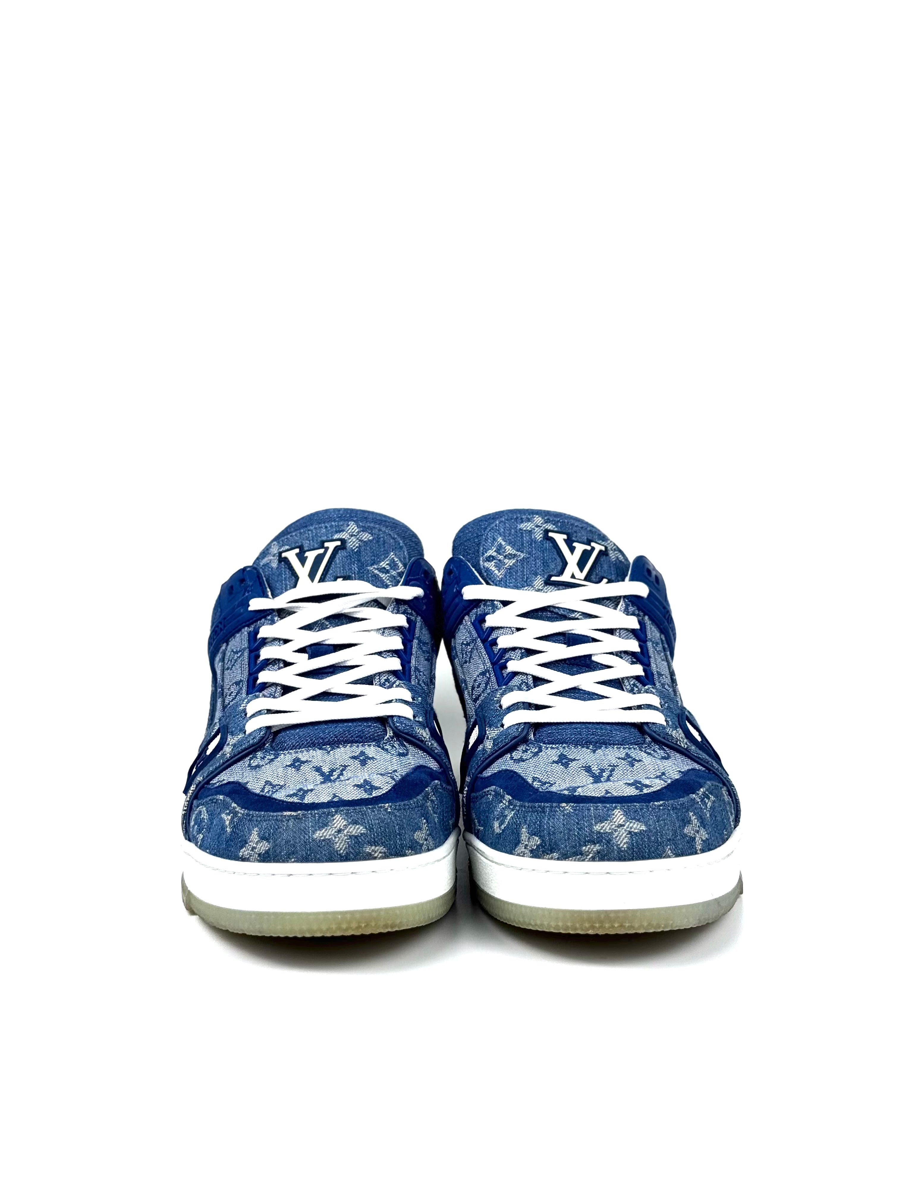 Louis Vuitton Trainer Denim Monogram Sneakers