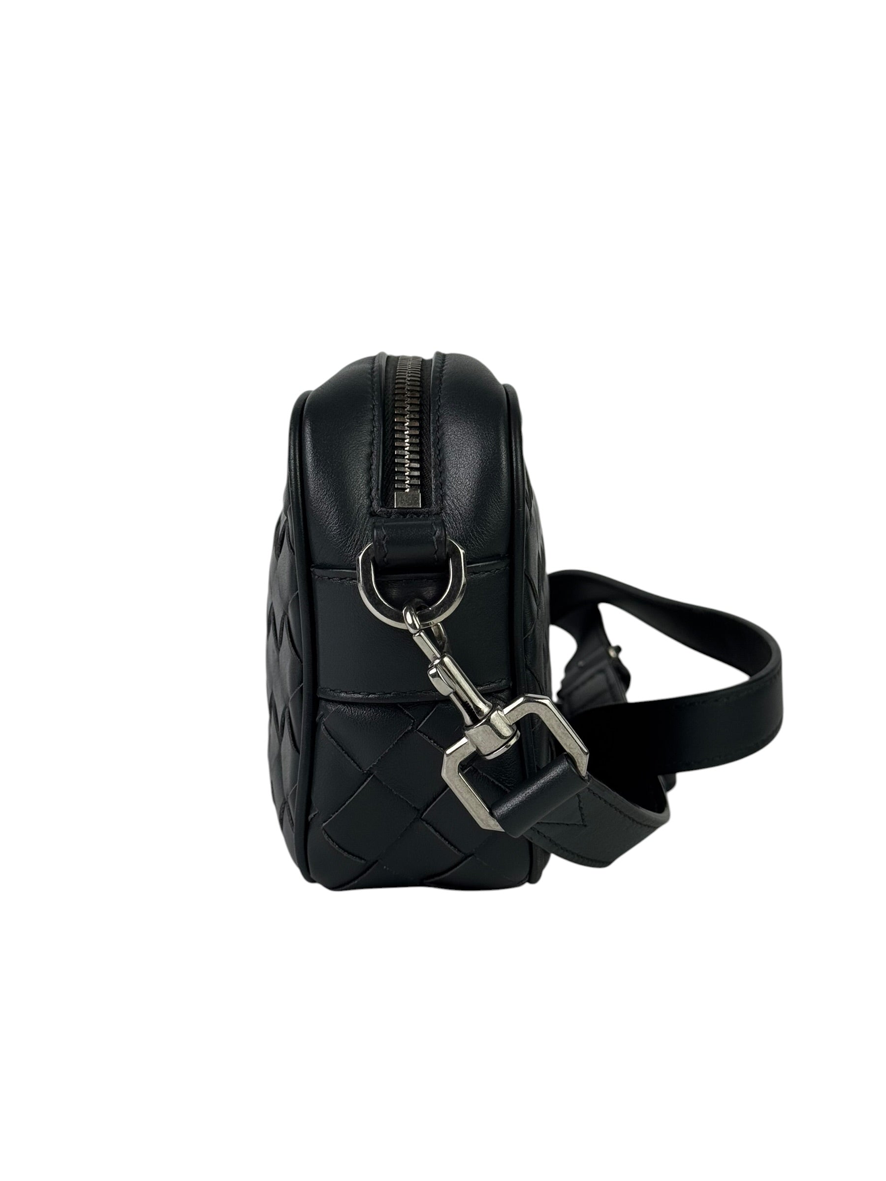 Bottega Veneta Mini Intrecciato Metal D-Ring Camera Bag