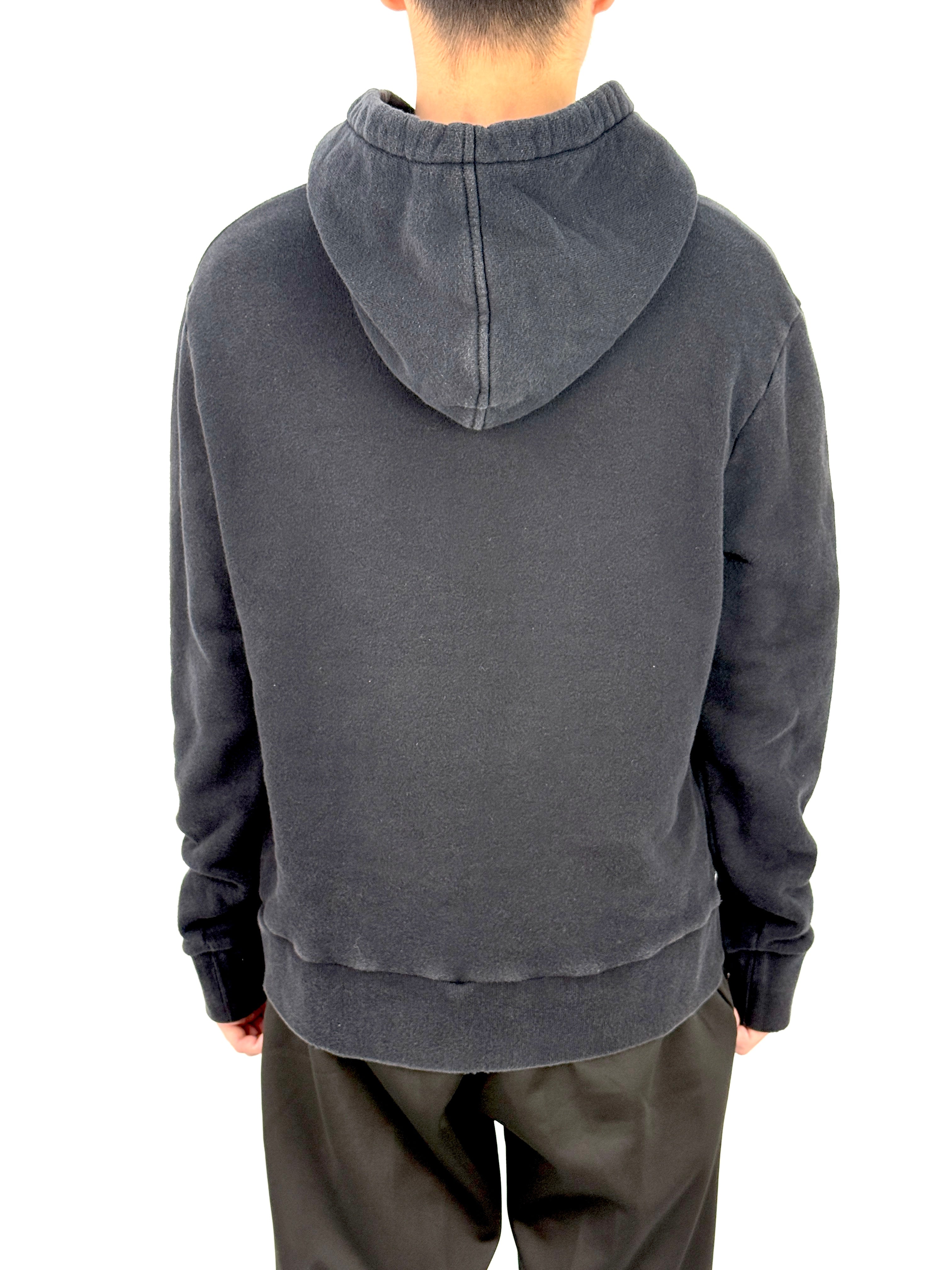 Gucci GG Distressed Logo Black Hoodie