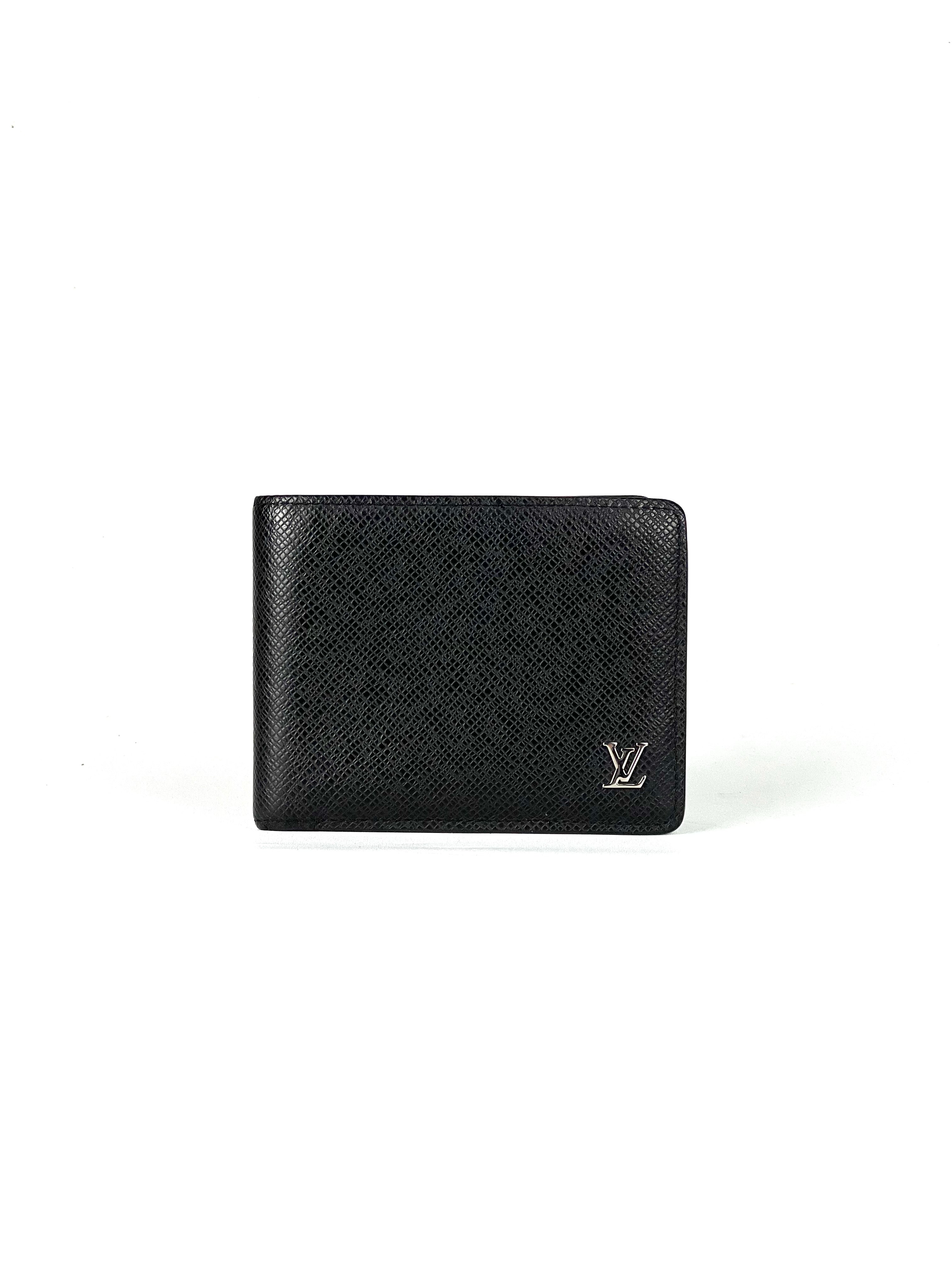 Louis Vuitton Metal Logo Taiga Leather Multiple Wallet