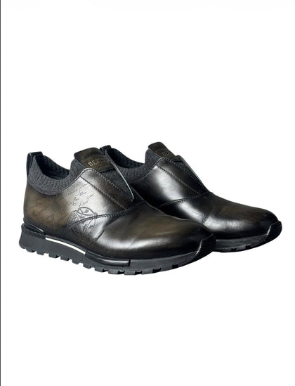 Berluti Fast Track Scritto Slip-On Sneakers