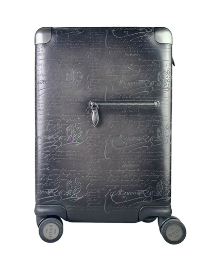 Berluti Scritto Formula 1005 Nero Grey Luggage
