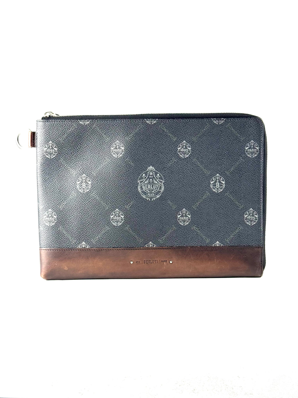 Berluti Kriss Van Assche Canvas Nino GM Clutch