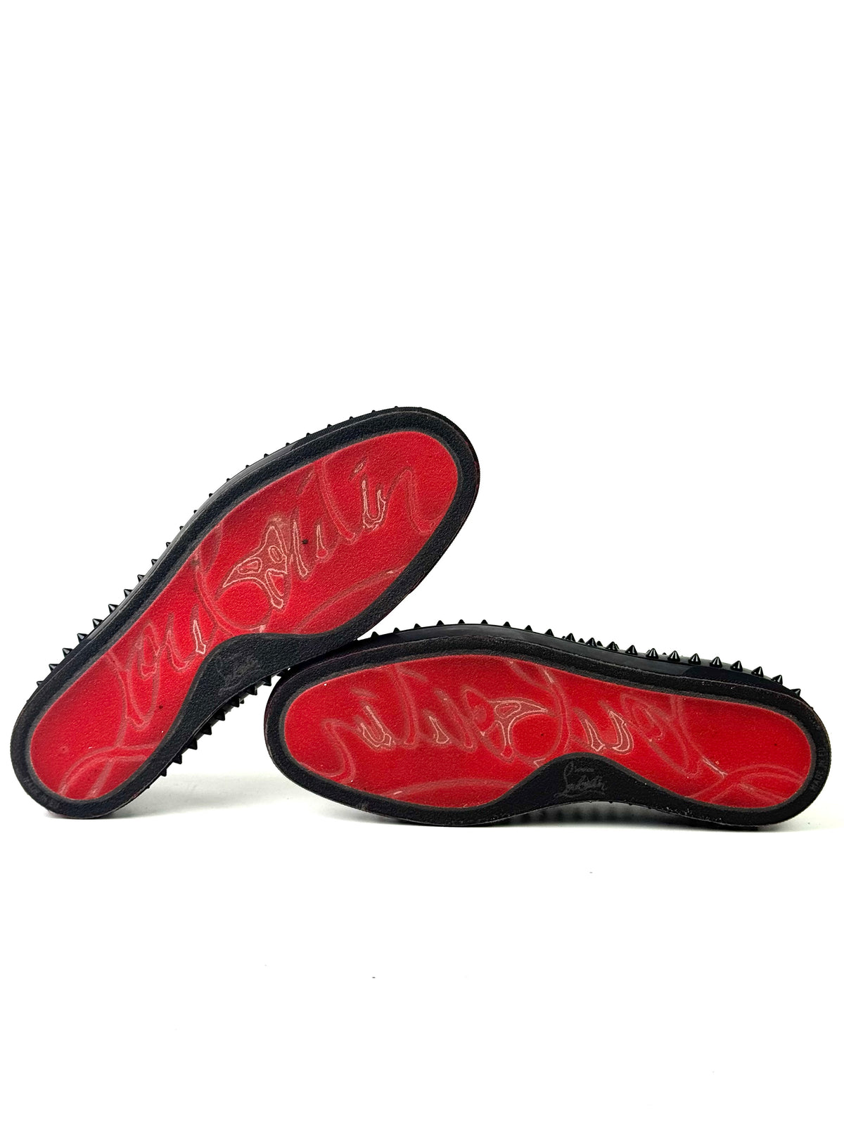 Christian Louboutin PIK Boat Black Leather Slip On