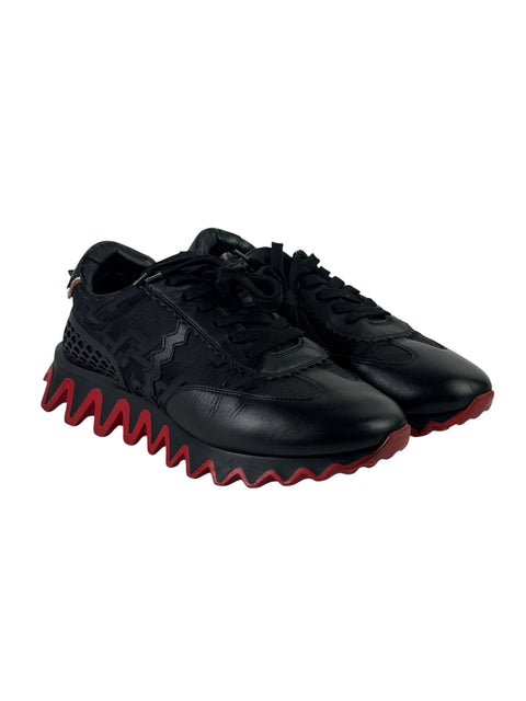 Christian Louboutin Loubie Shark Black Sneakers
