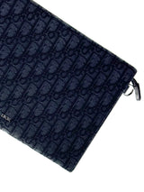 Christian Dior Oblique Jacquard Black A5 Triangle Pouch 6