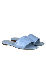 Louis Vuitton Monogram Baby Blue Flat Mules 1
