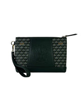 FLP Empire Green Scale Canvas & Calf Leather Carry On 21 Pouch 1