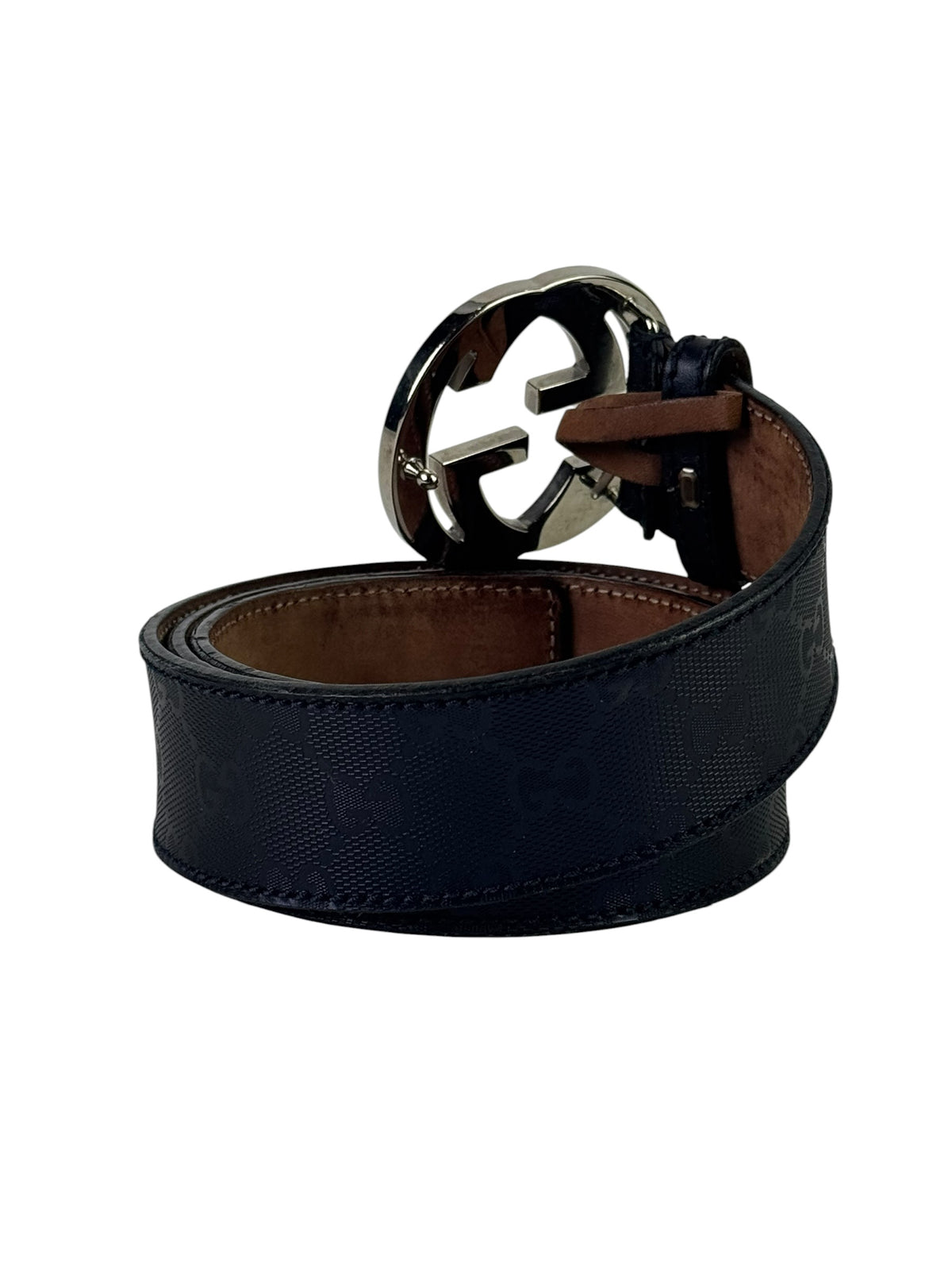 Gucci GG Logo Monogram Black Belt