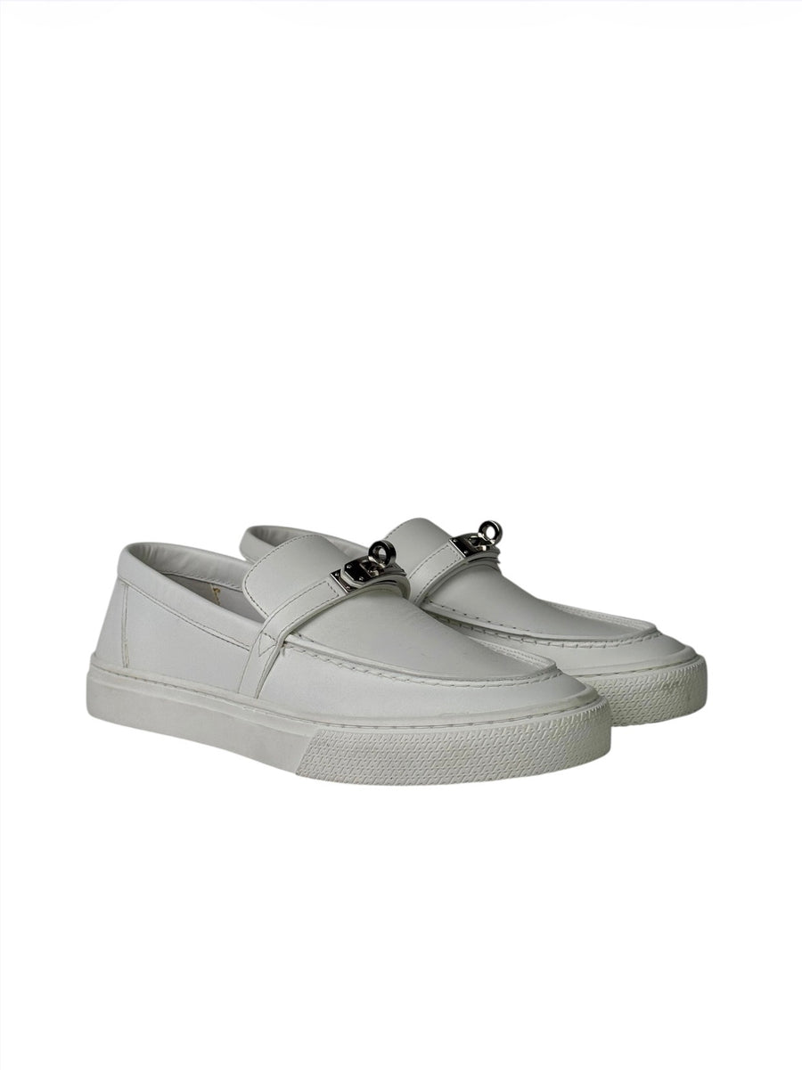 Hermès Game Kelly White Slip-On Sneakers