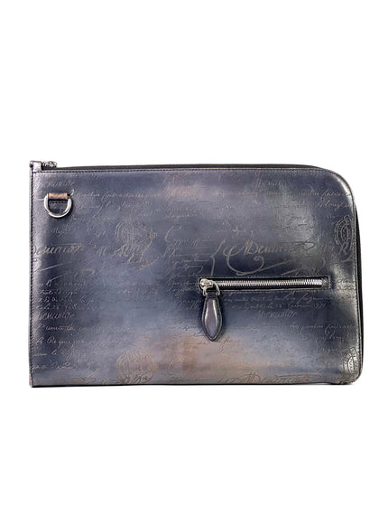 Berluti Scritto Nino GM Zipped Jour Clutch