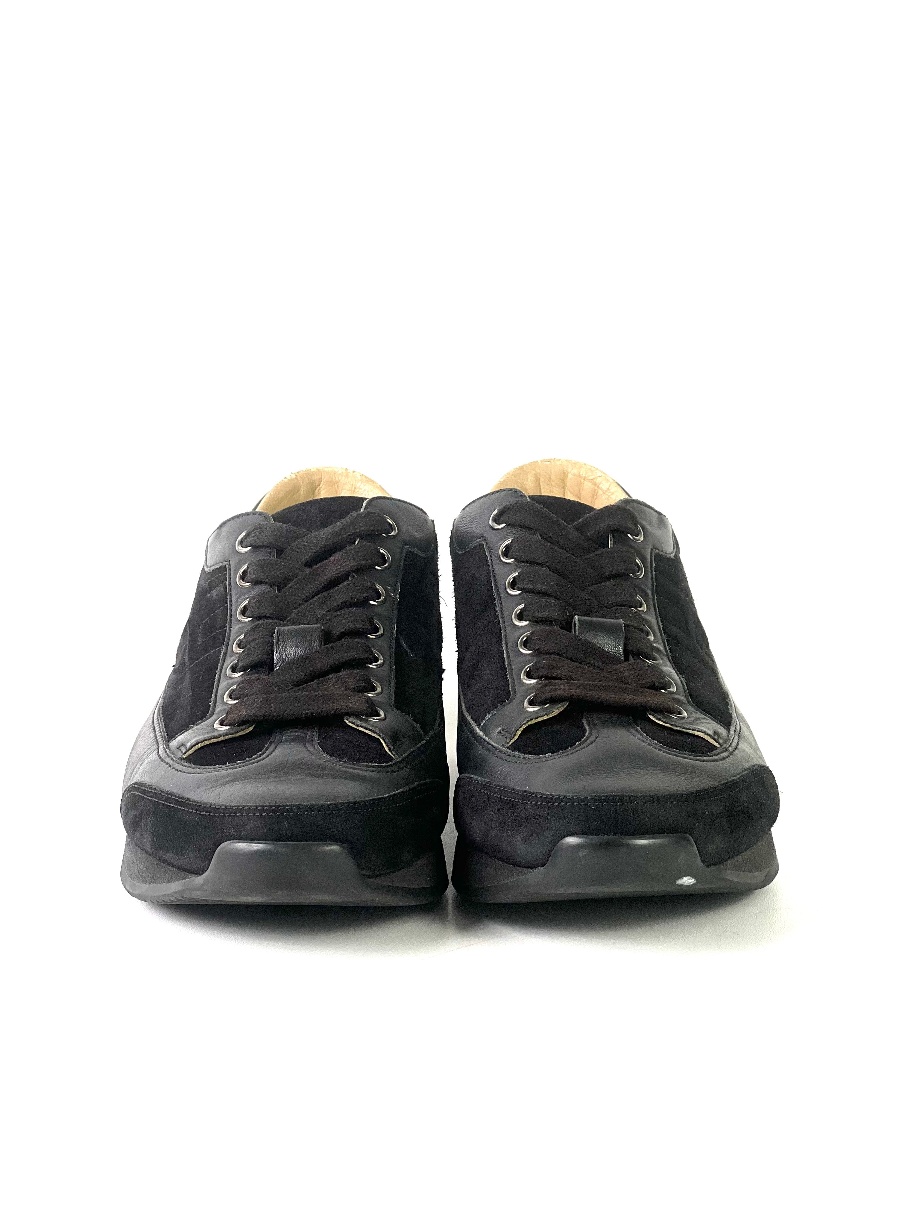 Hermès Quicker Black Suede Sneakers