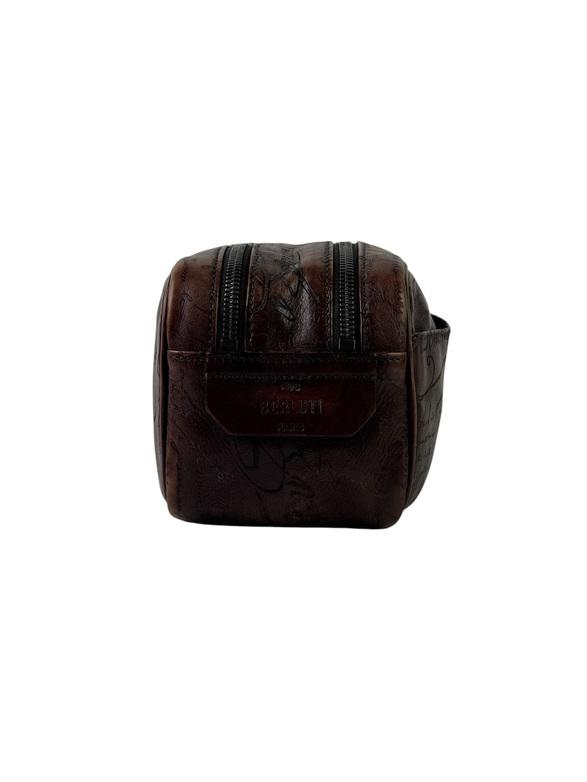 Berluti Scritto Formula Brown Toiletry Pouch