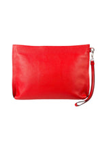 Christian Louboutin City Pouch Red Spike Grain Leather Clutch 6