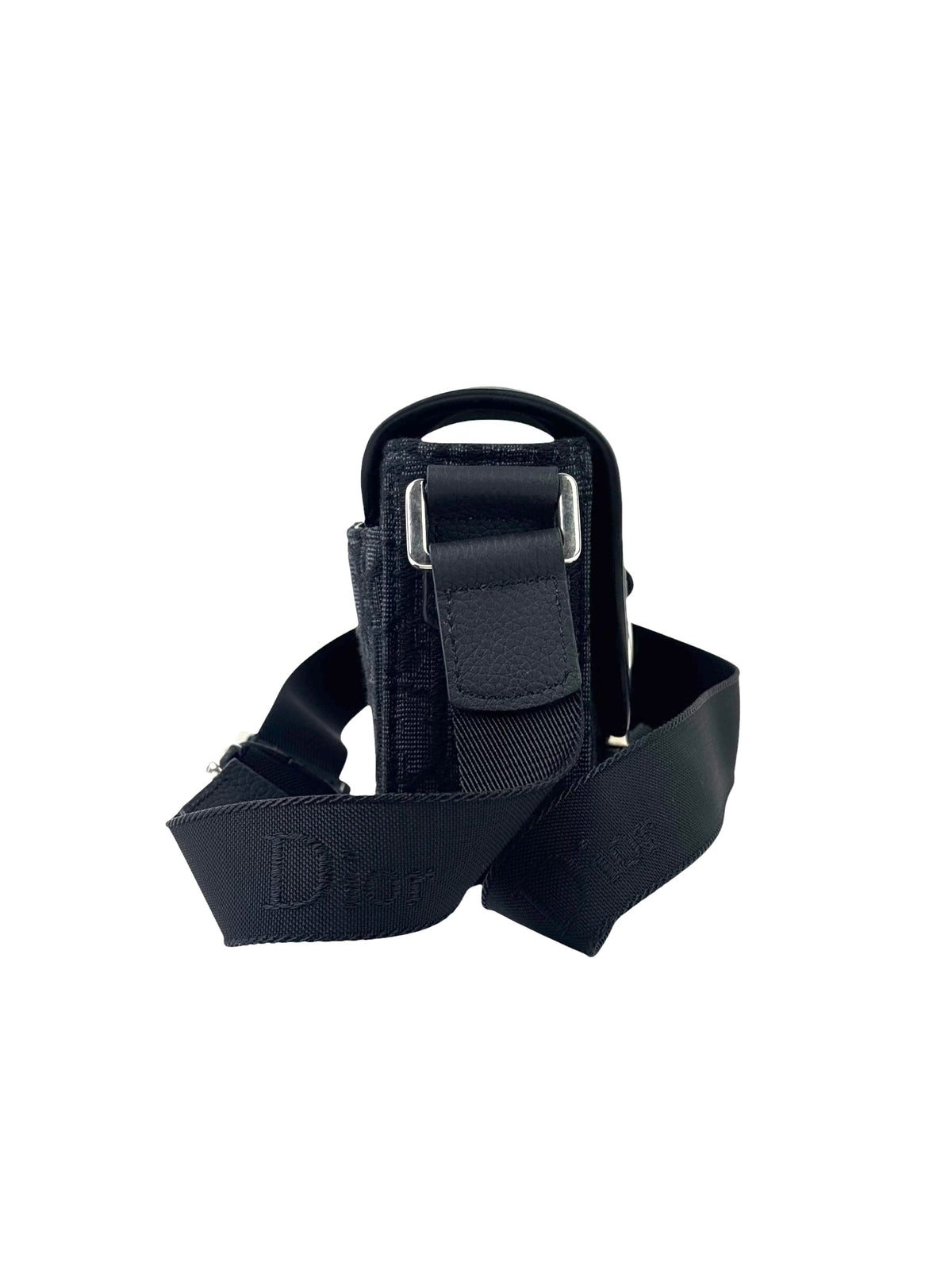 Christian Dior Heritage Saddle Grain Leather & Oblique Jacquard Slingbag
