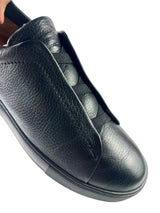 Zegna Triple Stitch Deerskin All Black Slip-On 6