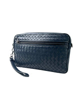 Bottega Veneta Intrecciato Navy Kasai Pouch 3