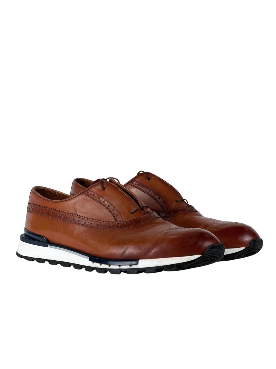 Berluti Fast Track Brown Leather Sneakers