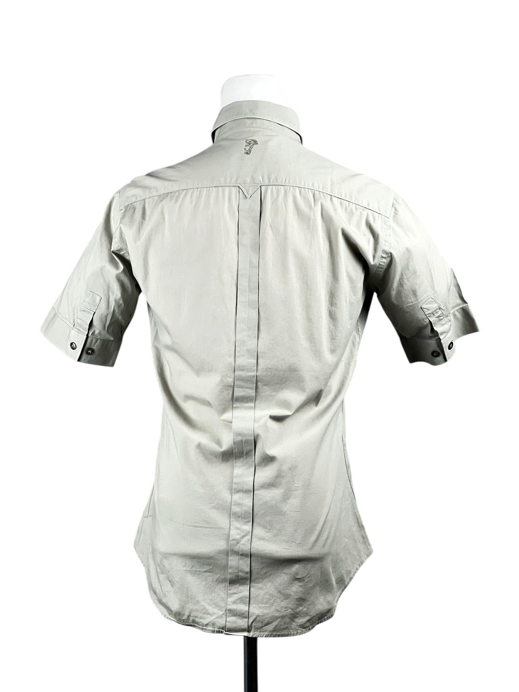 Versace Half Medussa Olive Short Shirt
