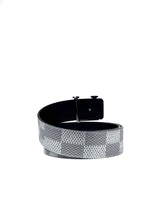 Louis Vuitton Initial 40mm Logo Silver Buckle 3D Damier Graphite Belt 3