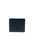 Christian Dior Icon Logo Bifold Grained Leather Calfskin Navy