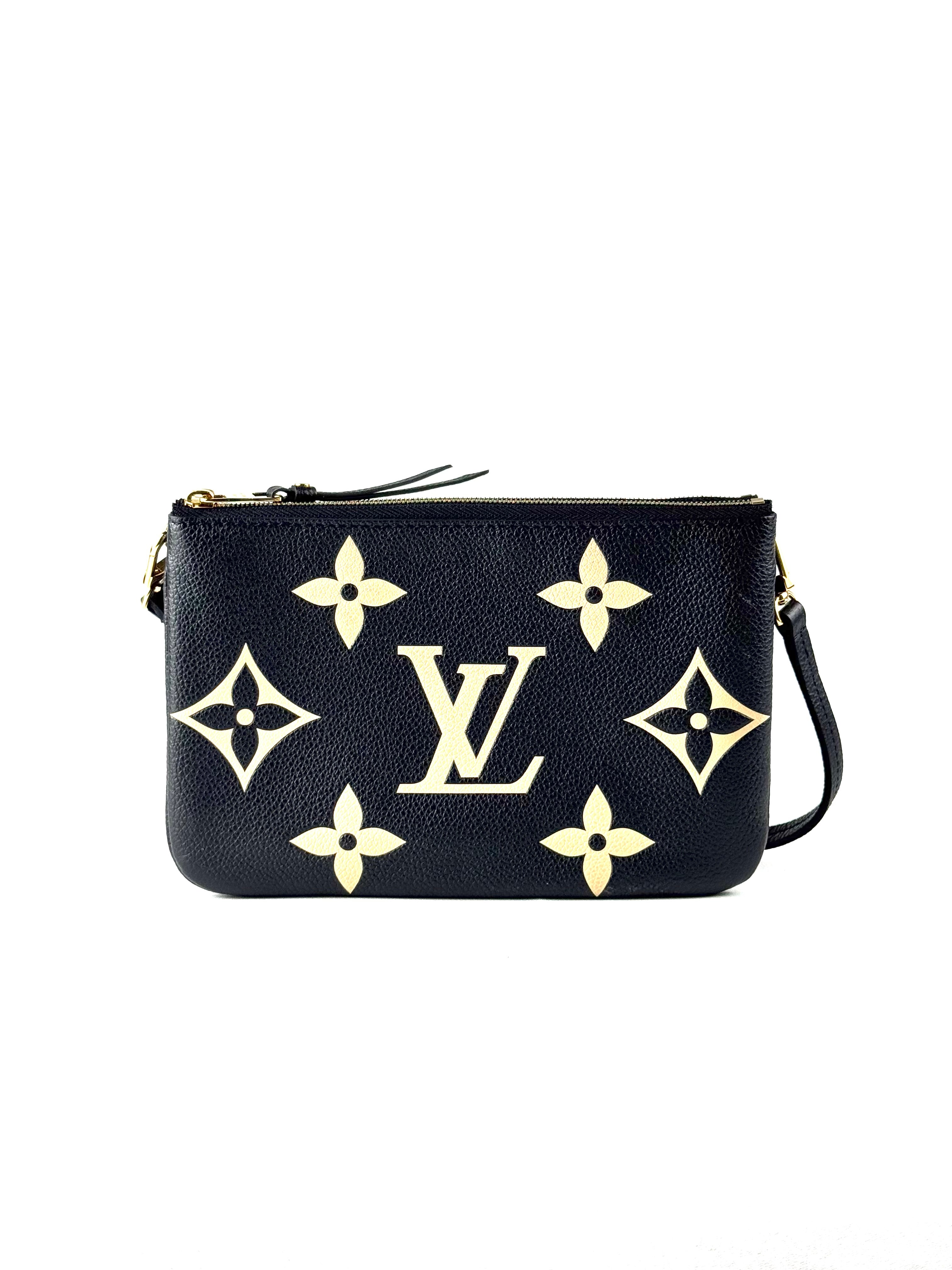 Louis Vuitton Monogram Empreinte Bicolor Double Zip Slingbag (Microchip)