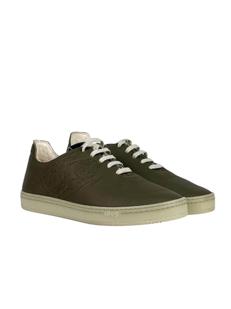 Berluti Eden Lace Up Deerskin Sneakers