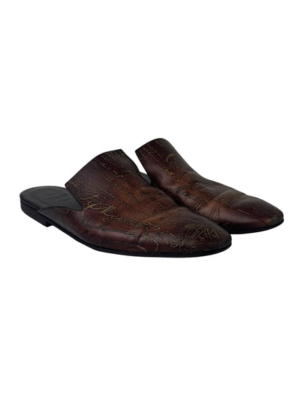 Berluti Scritto Golden Patina Chyrus Mules