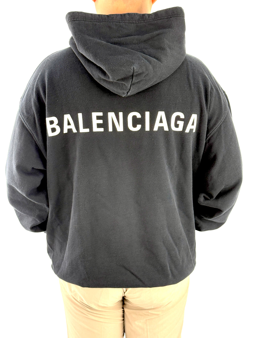 Balenciaga Logo Printed Black Hoodie
