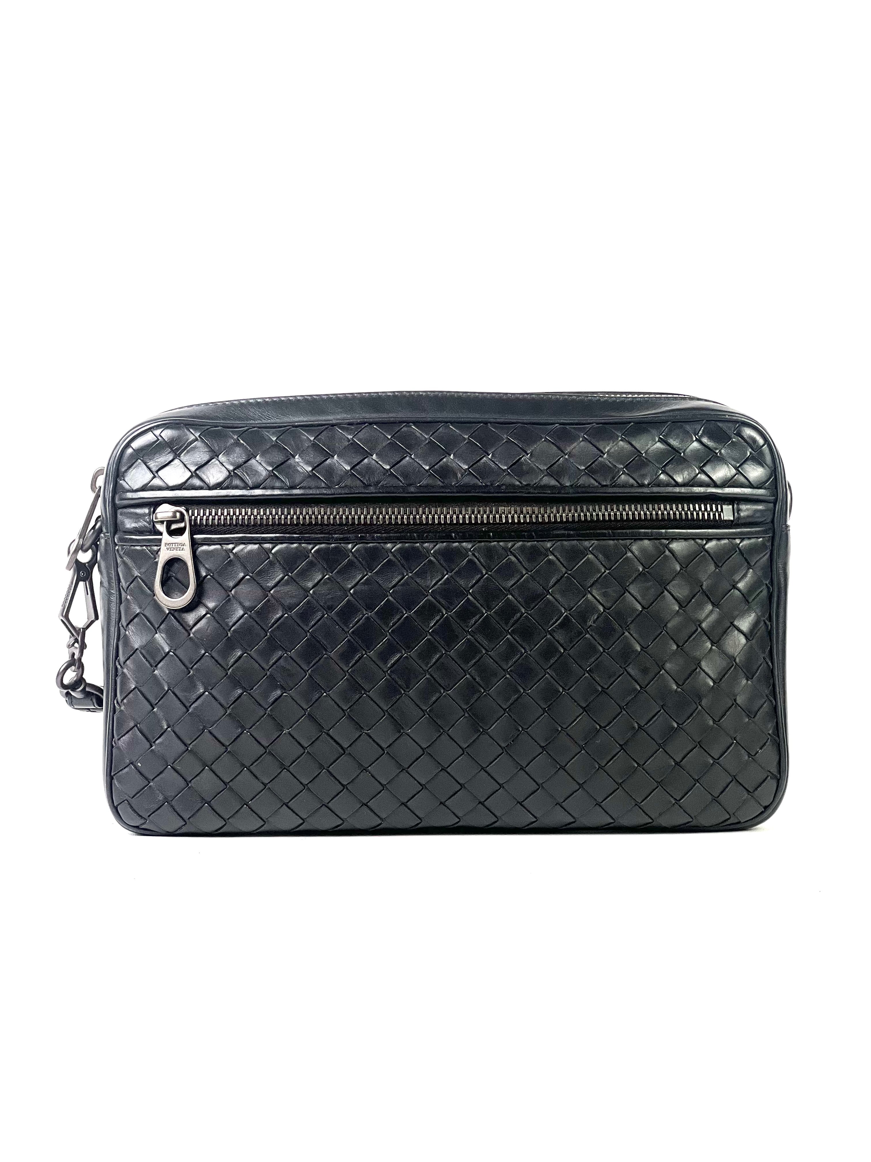 Bottega Veneta Intrecciato Black Pouch