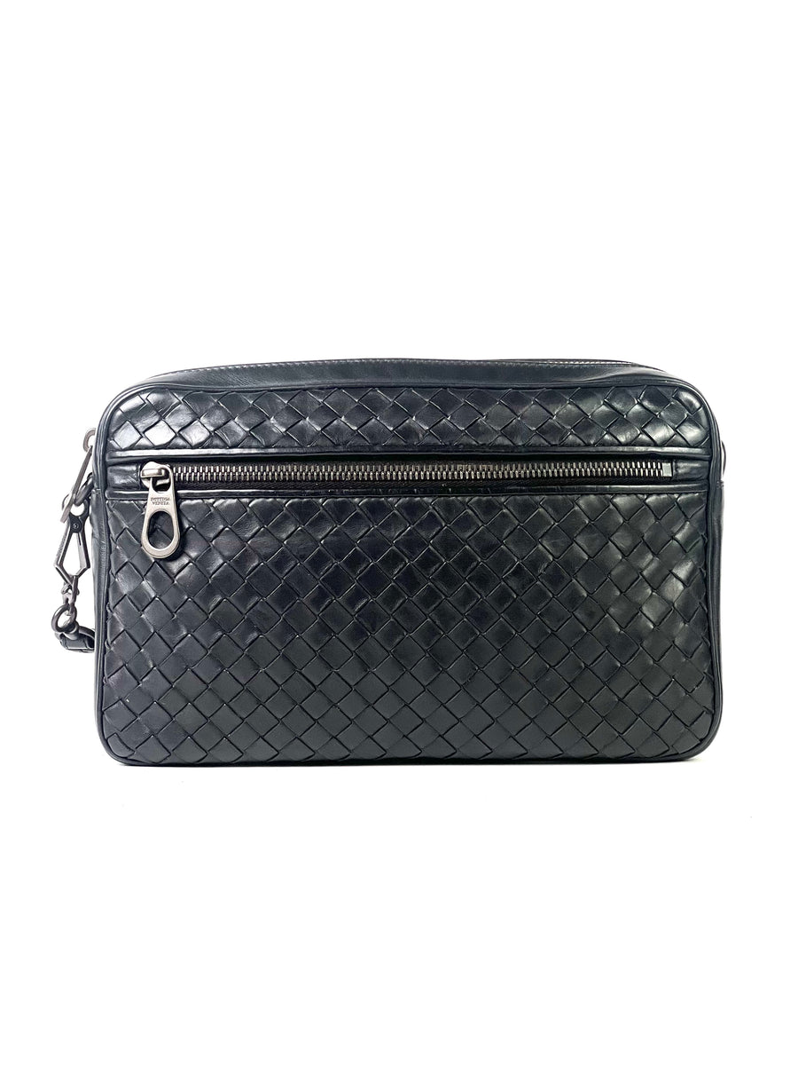 Bottega Veneta Intrecciato Black Pouch