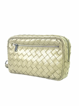 Bottega Veneta Travertine Intrecciato Clutch 2