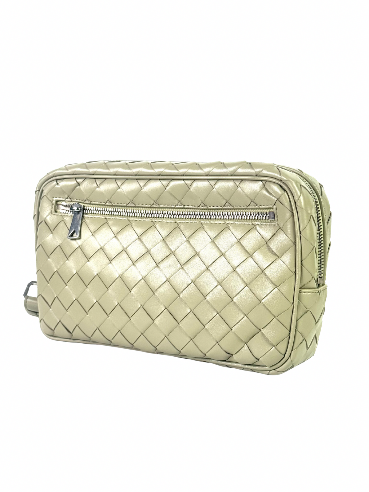 Bottega Veneta Travertine Intrecciato Clutch