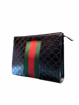 Gucci Embossed Leather Stripe Pochette 2