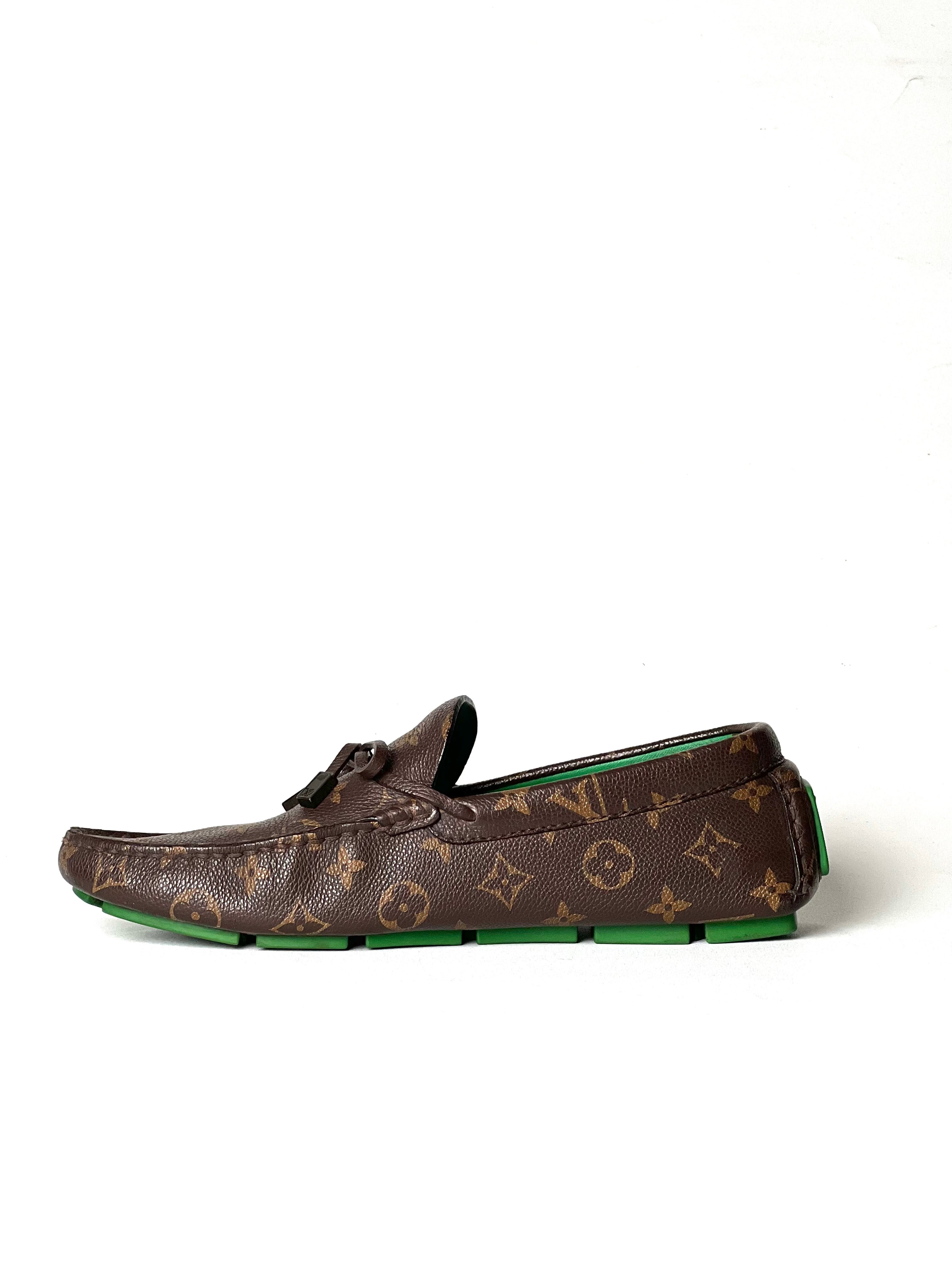Louis Vuitton Monogram Macassar Driver Loafers