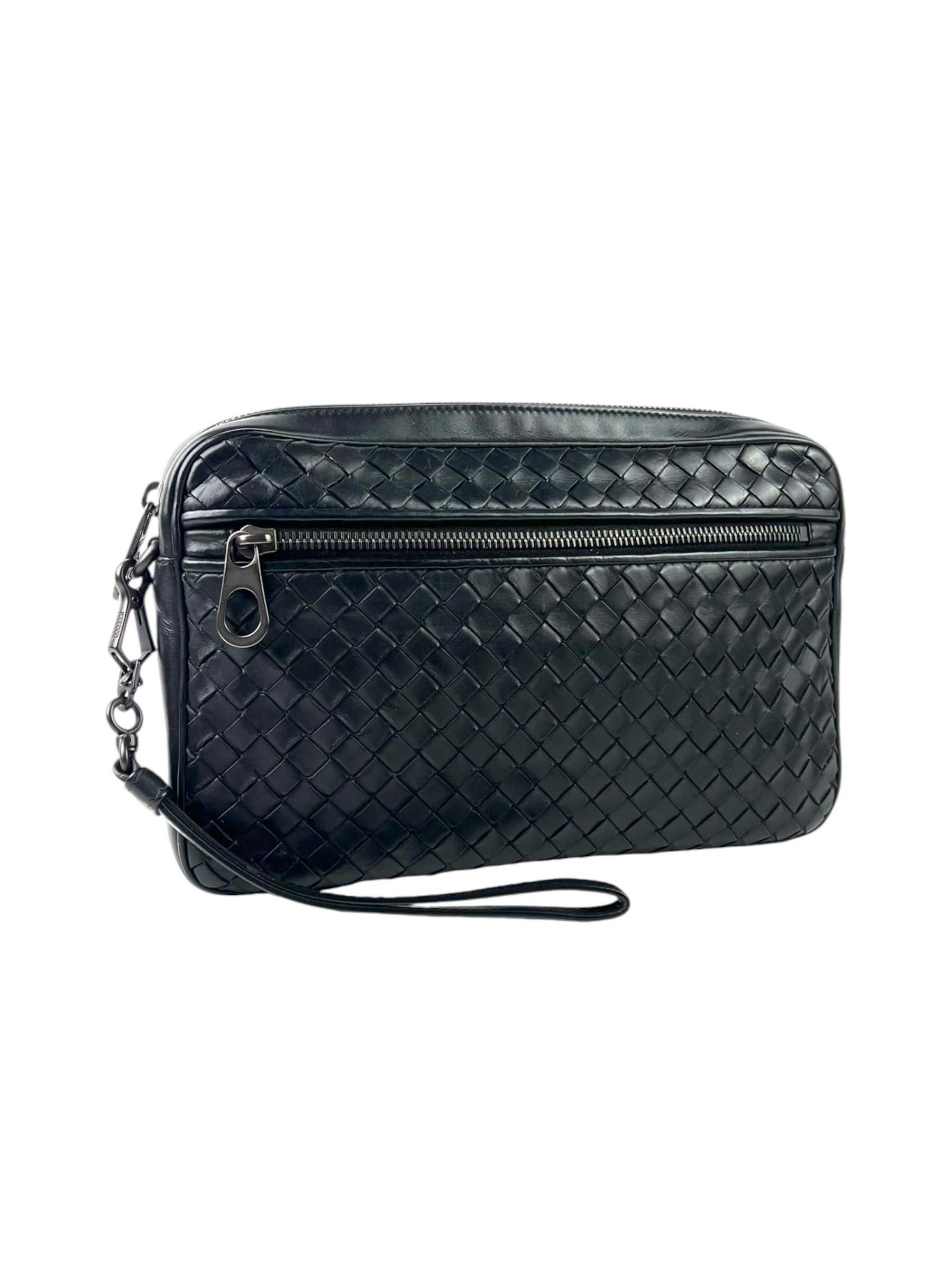 Bottega Veneta Intrecciato Black Clutch