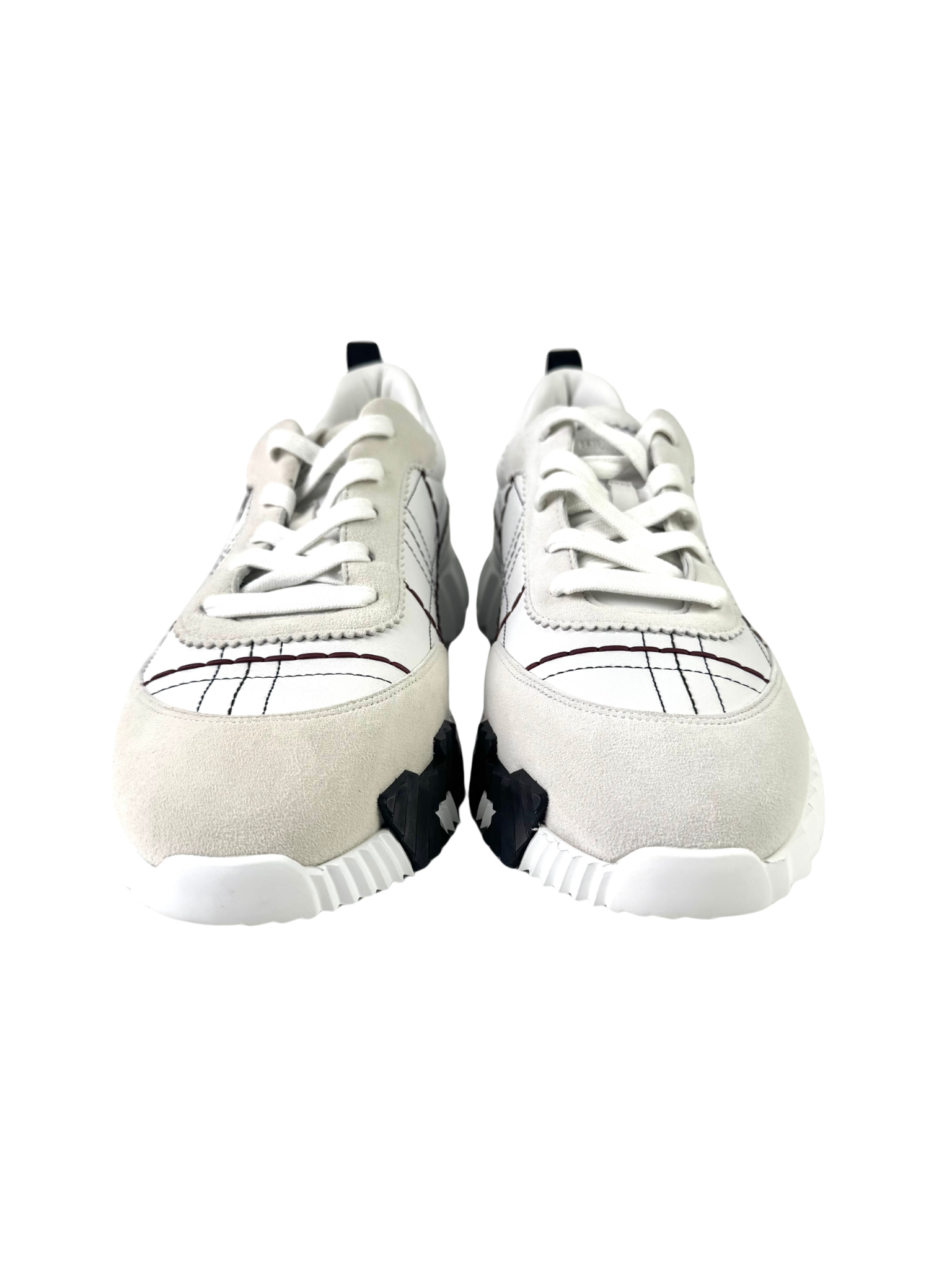 Hermès Bouncing Stitch White Leather Sneakers