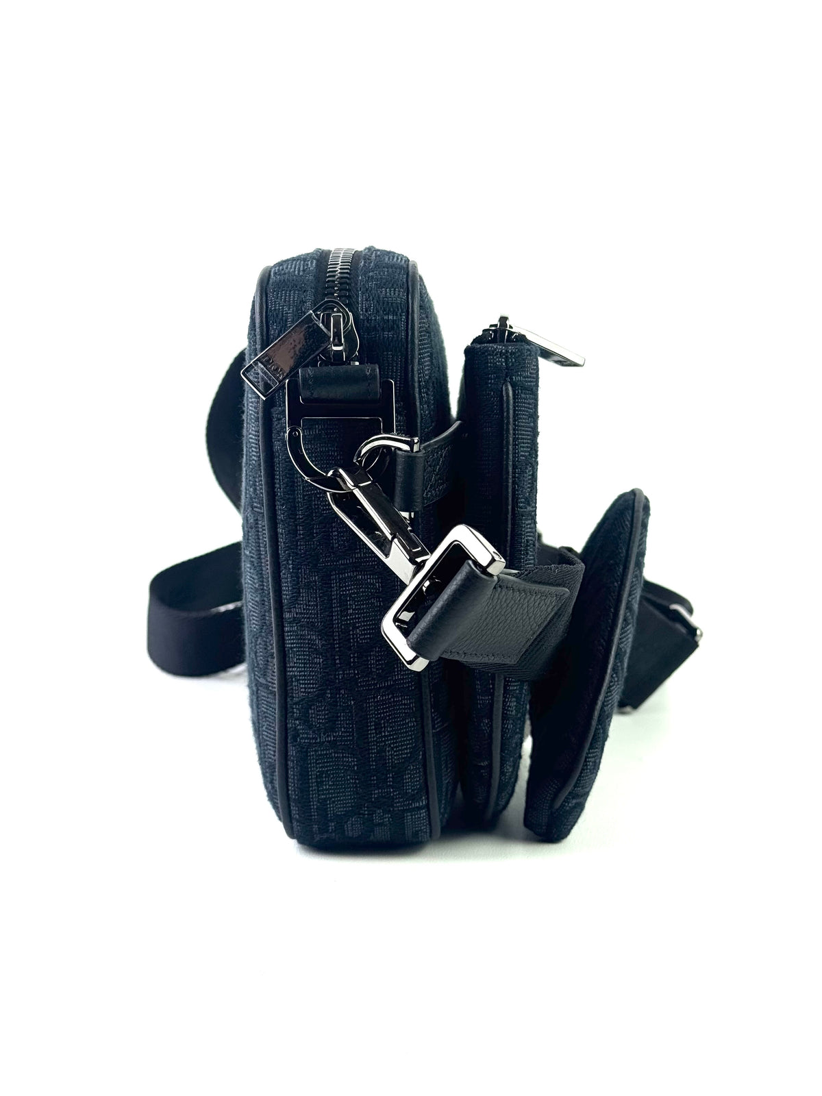Christian Dior Oblique Black Trio Pouch Messenger Bag