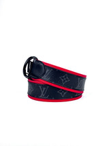 Louis Vuitton Circle Monogram Eclipse Red Belt 2