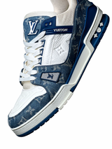 Louis Vuitton Trainer Monogram Denim Blue Sneakers 6