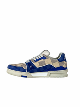 Louis Vuitton 3D Damier Blue Beige Trainer Sneakers 3