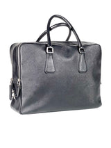 Prada Triangle Logo Saffiano Leather Briefcase 3