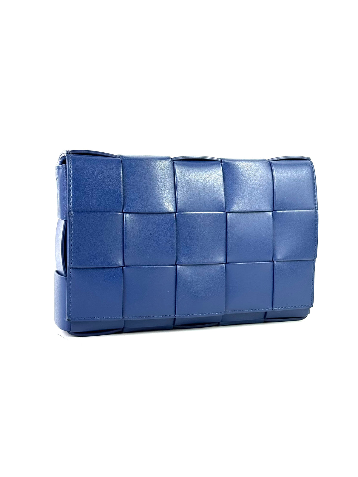 Bottega Veneta Navy Intrecciato Cassette Bag