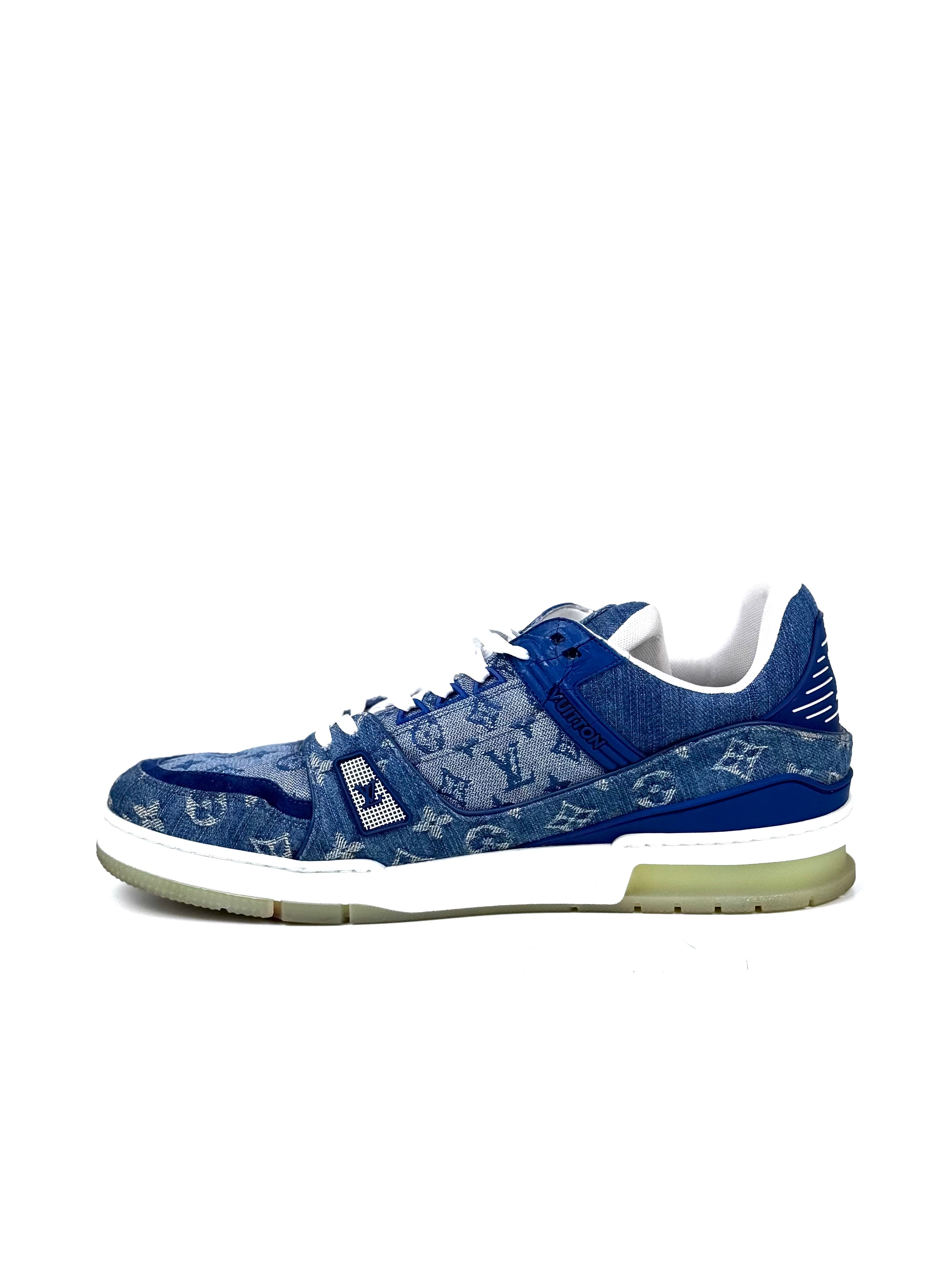 Louis Vuitton Trainer Denim Monogram Sneakers