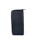 Louis Vuitton Logo Taiga Leather Zipper Long Wallet