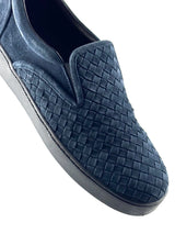 Bottega Venetta Intreciatto Navy Suede Slip On 6